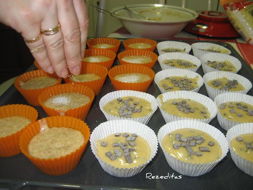 MUFFIN DE PEPITAS DE CHOCOLATE Y MAGDALENAS DE LIMON