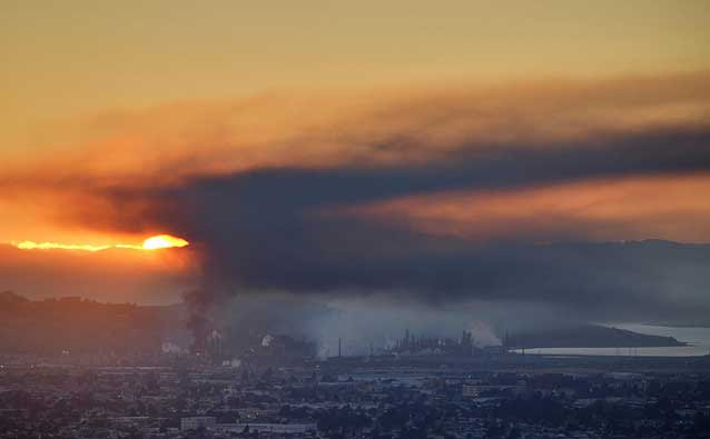 Fire at Chevron's Richmond refinery