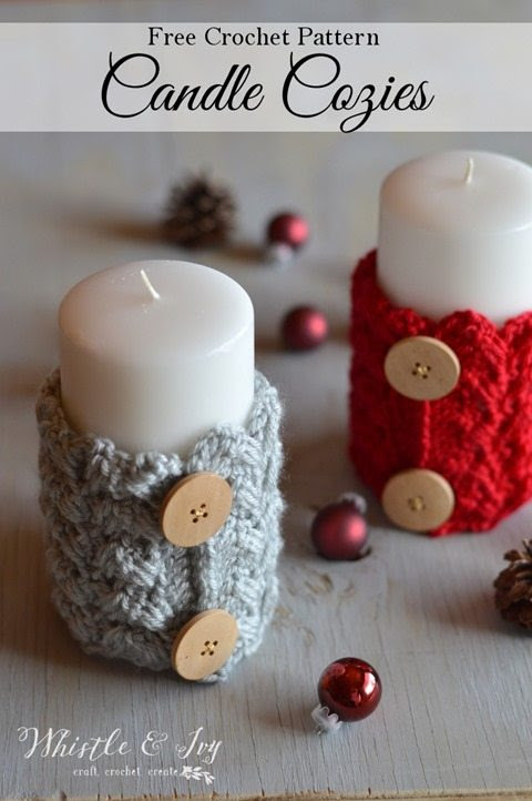 crochet candle cozies