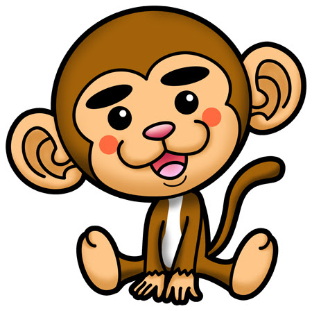 100 お猿さん イラスト イラスト素材