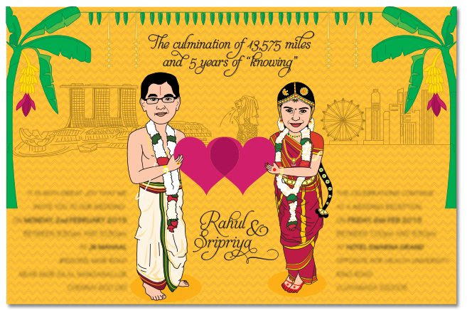 Featured image of post Caricature Wedding Invitations Online Free Happy invites is the best choice for online digital invitation designs for all the special occasions of your life