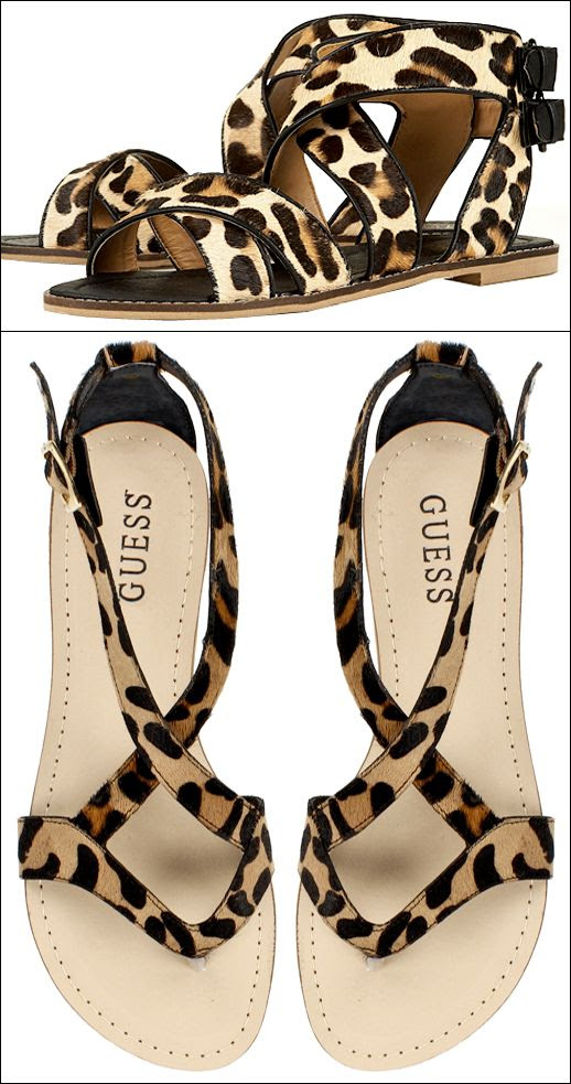 flat animal print sandals