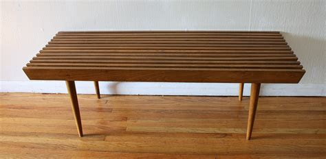Mid Century Modern Slatted Coffee Table Bench Picked Vintage Mid Century Modern Slatted Coffee Table Bench Picked Vintage