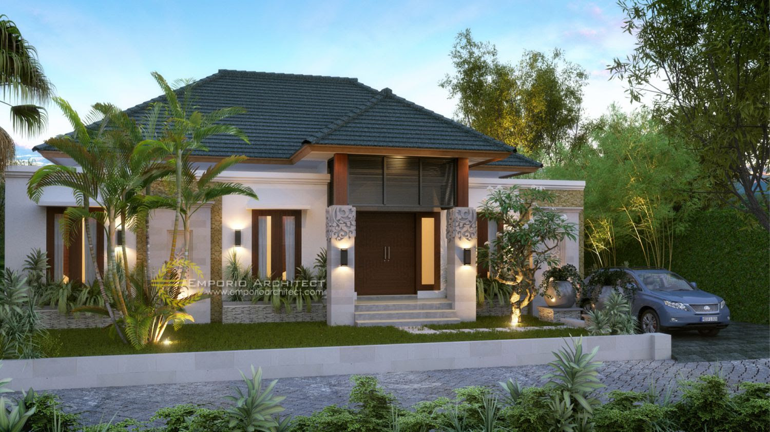  Desain  Rumah  Villa Satu  Lantai  Mewah  Sobat Interior Rumah 