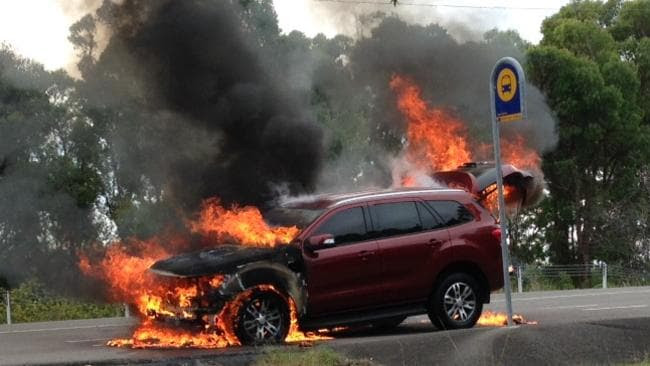 New Ford Everest SUV catches fire during a test drive ... New Ford Everest SUV catches fire during a test drive ...