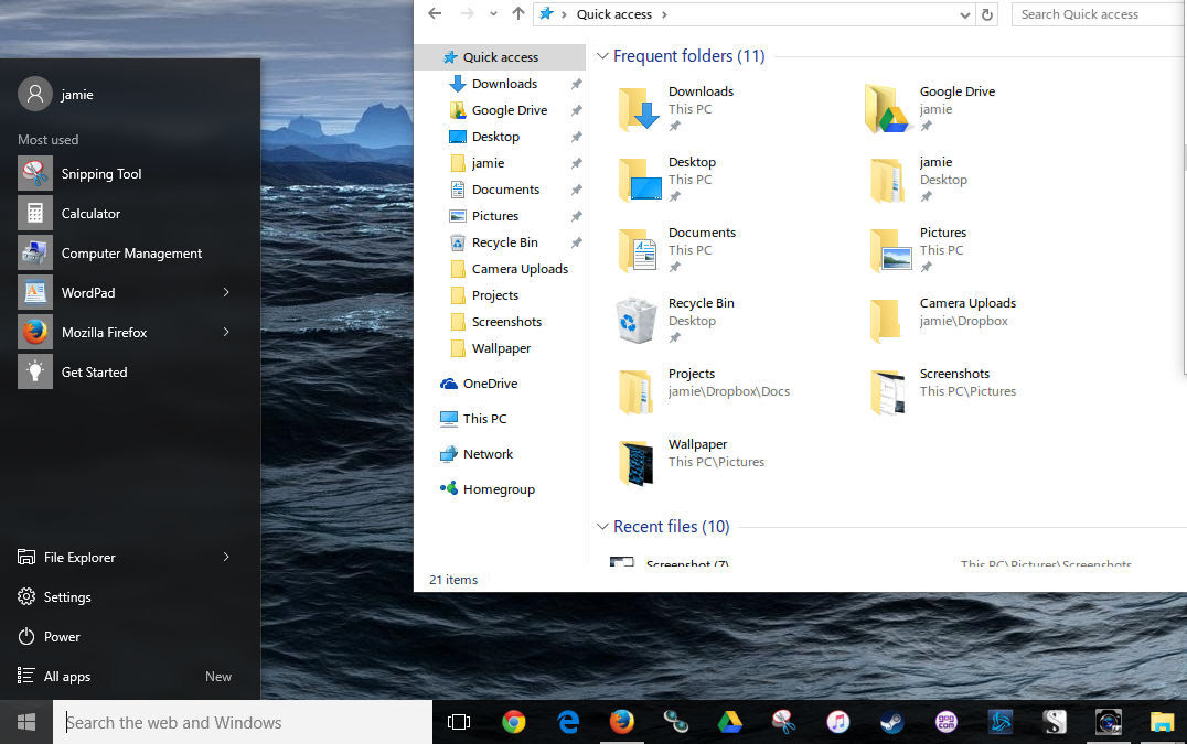 Start Menu Clip Windows 10