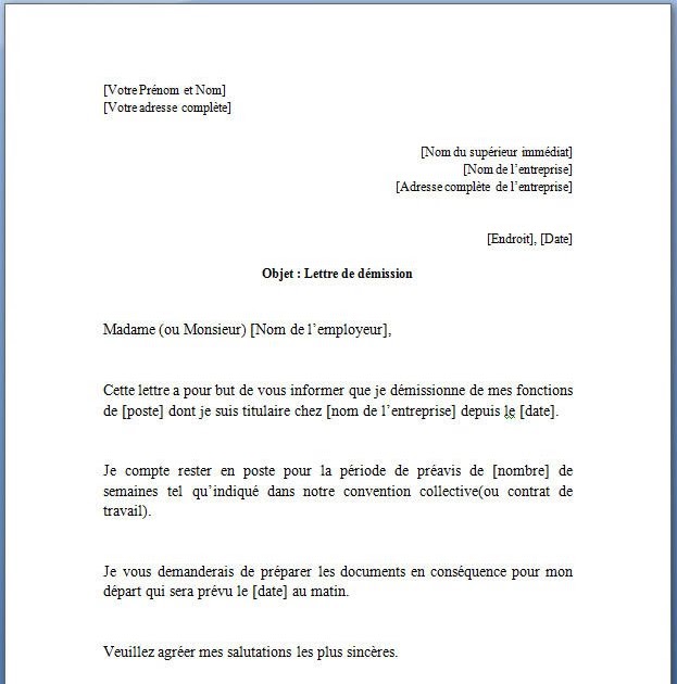 Exemple Lettre De Démission Lycée  Moseia