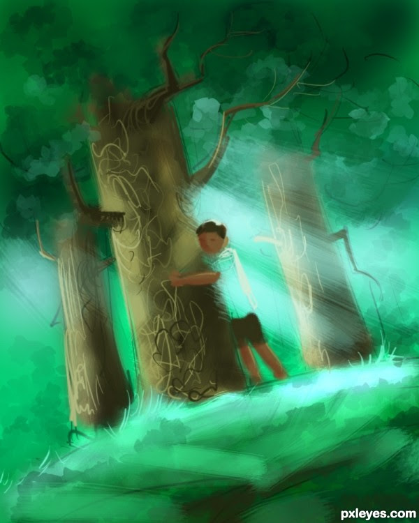 forest digital painting tutorial
