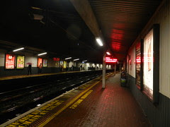 Galway day-trip - Waiting for the DART at Tara Street..