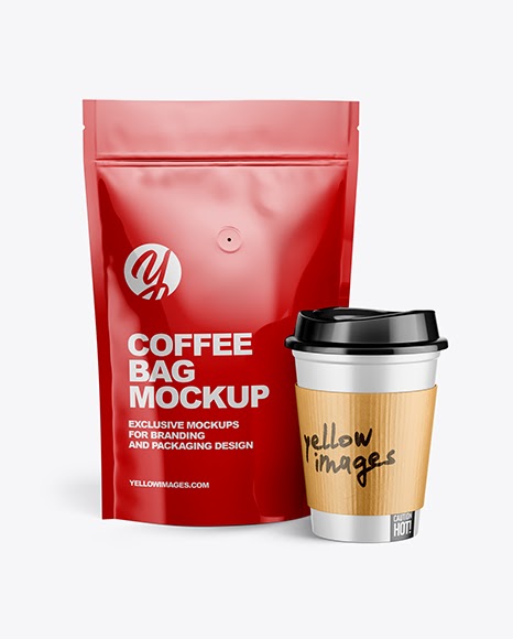 Download Blank Coffee Packaging Mockup Yellowimages
