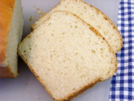 white bread sliced