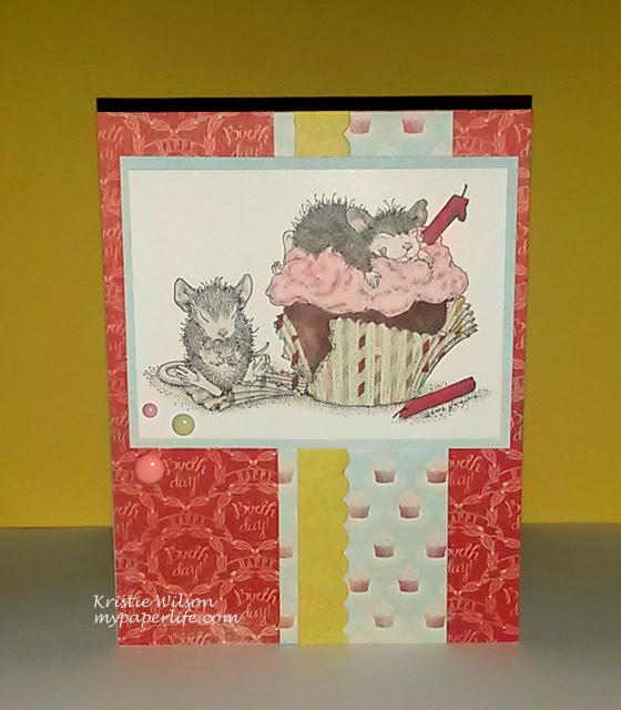 2014 Card 132 - House Mouse Birthday Cupcake