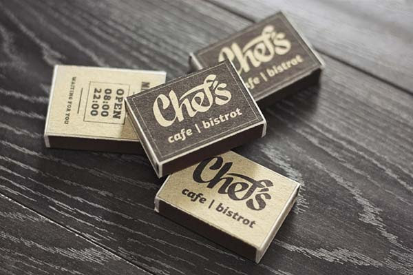 Chef's Cafe - Matchboxes Design by Fox in Sox Design Studio