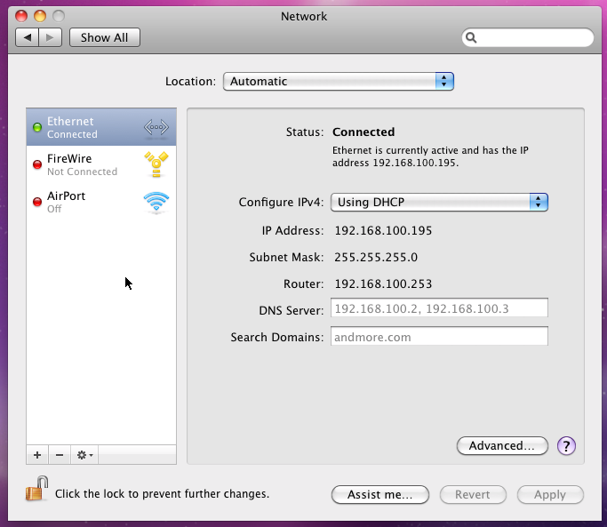 Proxy Settings on a Mac / OS X