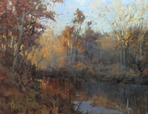 "Autumn Along the River" - 30"x 40" - Oil