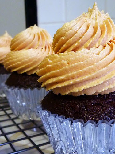 Chocolate Cupcakes with Peanut Butter Frosting