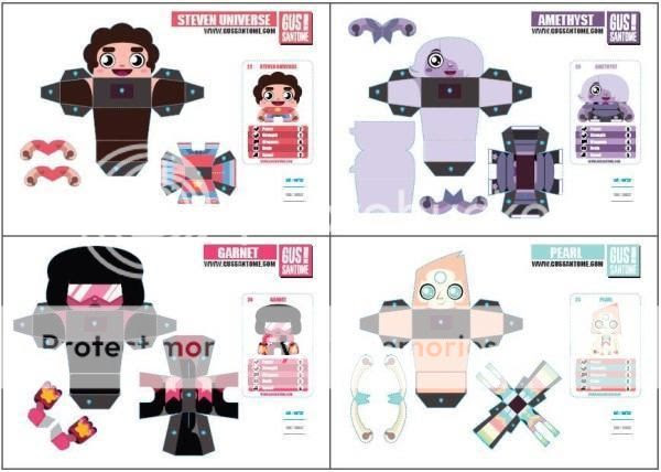 PAPERMAU: Steven Universe Mini Paper Toys - by Gus Santome