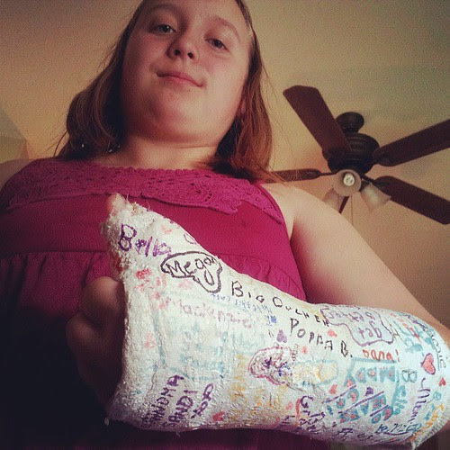 Collected signatures like it was her job. #brokenthumb