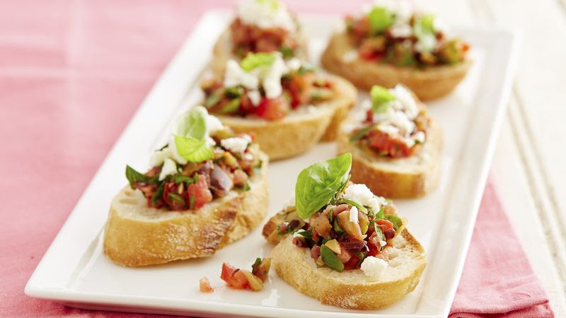 Tomato Tapenade Crostini recipe from Betty Crocker Tomato Tapenade Crostini recipe from Betty Crocker
