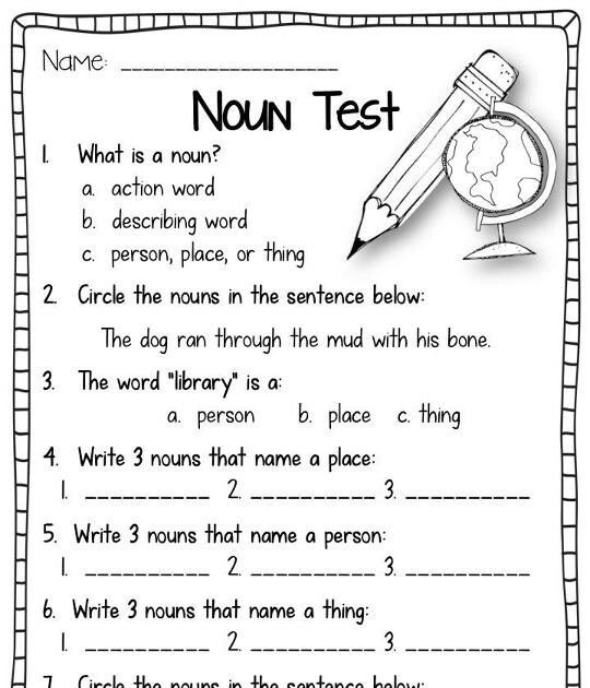 Easy English Worksheets For Grade 4