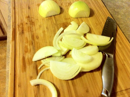 2 Sliced Yellow Onions