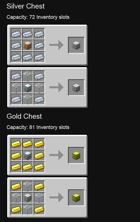 Iron Chests Mod / (Better Than Vanilla Chests 