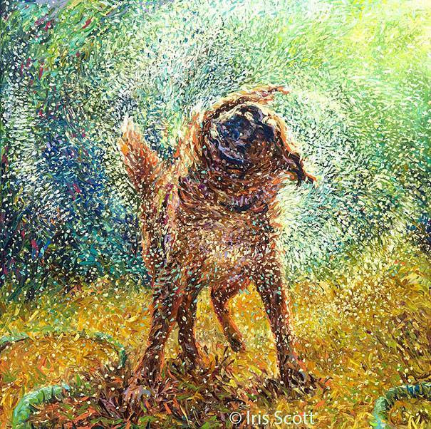2 dog painting by Iris Scott 8 2 dog painting by Iris Scott 8