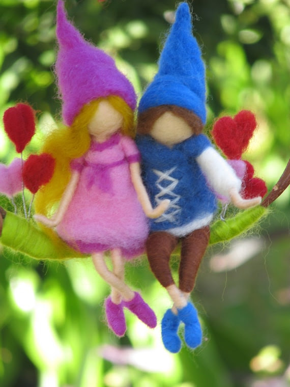 Needle felted Valentane's Day gift