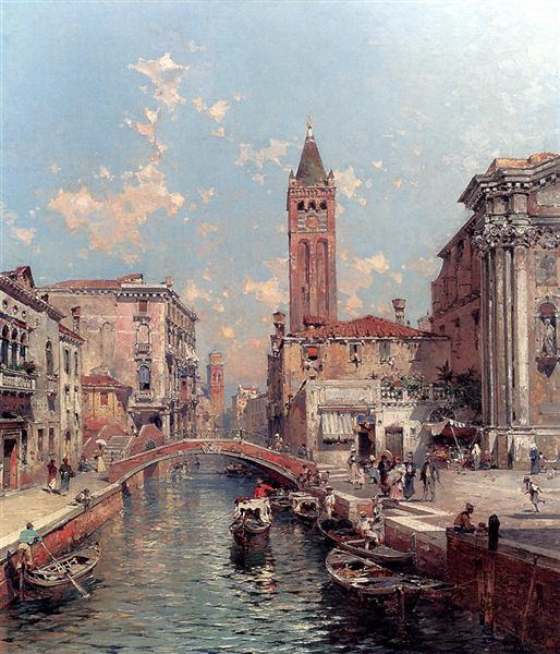 Río de Santa Barnaba, Venecia - Franz Unterberger Richard