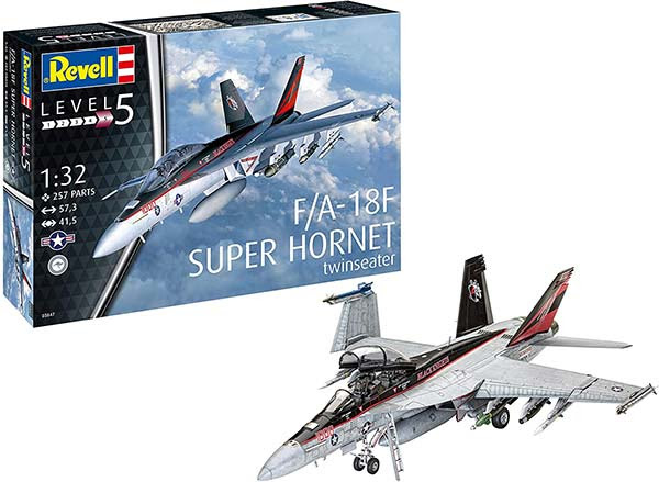 Revell 1/32 F/A-18F Super Hornet twinseater (03847) Instruction Manual, Colour Guide & Paint Conversion Chart