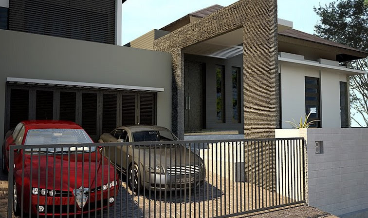 Denah Rumah Garasi Di Dalam type rumah minimalis 1 lantai 