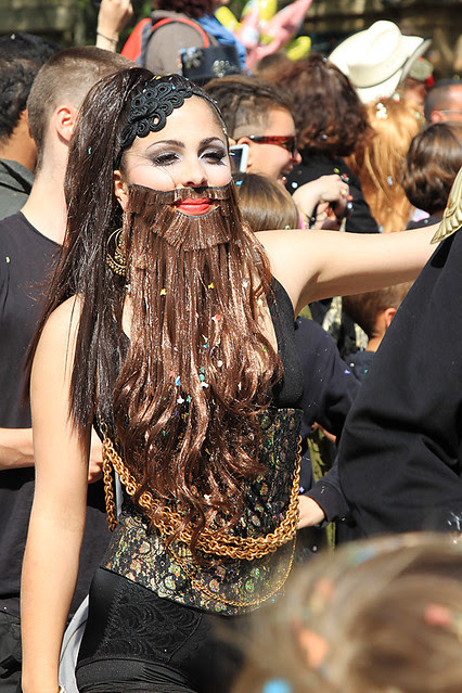 A bearded lady at the Carnaval in Aix-en-Provence, France 
