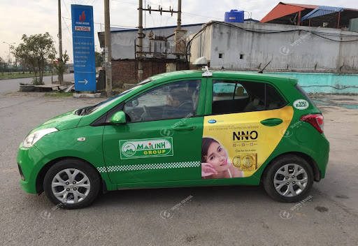 Quảng cáo trên xe taxi Mai Linh tại tỉnh Nam Định - Quảng cáo taxi - Decal trên xe taxi - Taxi Advertising Việt Nam