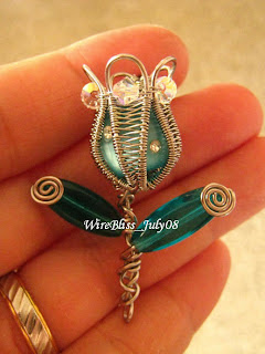 Wire Wrap Tulip Brooch Wire Wrap Tulip Brooch