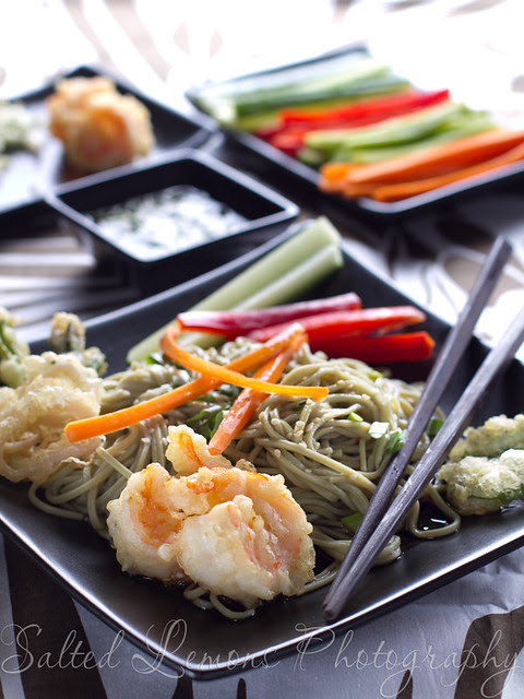 Cold Soba Salad & Tempura