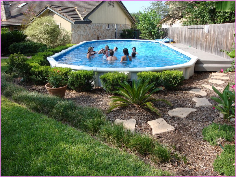 Pool Landscaping Ideas For Above Ground, Above Ground Swimming Pool Landscaping Ideas Pictures