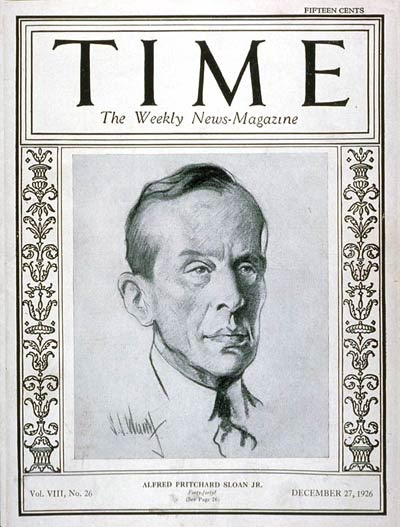 Alfred P. Sloan on the cover of TIME Magazine, December 27, 1926.jpg
