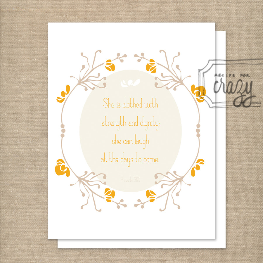She can laugh at the days to come - folded card