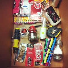 contents of my desk drawers. because I like to be prepared for anything.