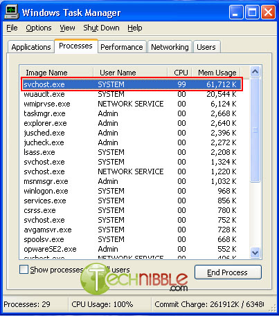 Technical Support: How to Fix svchost.exe using 100% CPU / Memory Leak