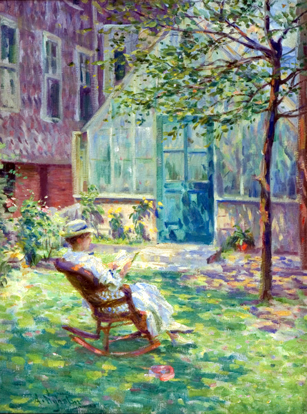 Reading By The Greenhouse