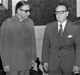 Augusto Pinochet y Salvador Allende