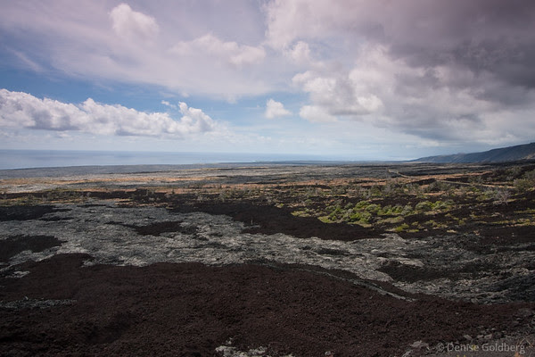 heading to the sea, patterned lava flows, hawaii volcanoes national park
