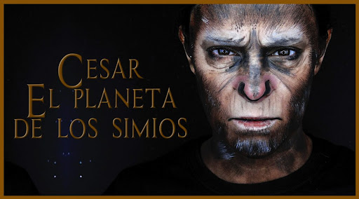 Makeup transformation into Caesar from the Planet of the Apes -