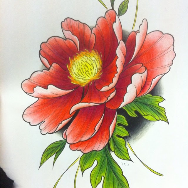Featured image of post Red Colour Flower Drawing - 6 x 9 inches support: