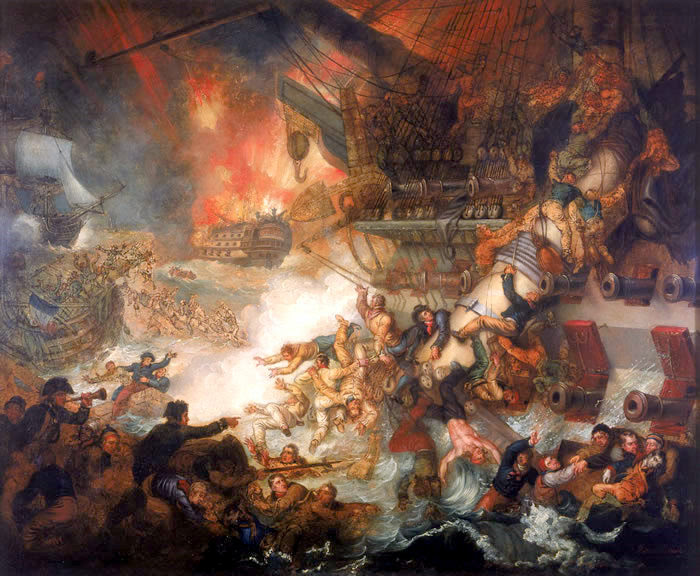The Battle Of The Nile - Destruction of L'Orient - August 1, 1798 The Battle Of The Nile - Destruction of L'Orient - August 1, 1798