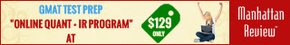 GMAT Online Quant & IR Program
