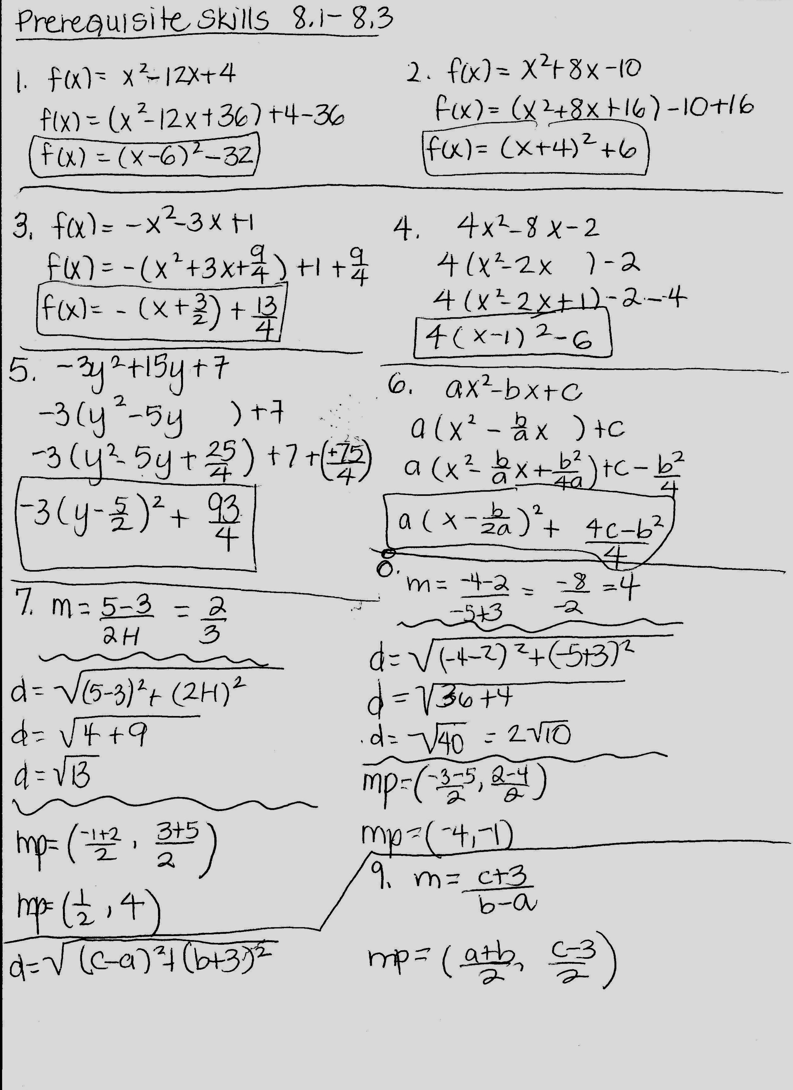 Answer Key Precalculus Worksheets With Answers / Precalculus Geometric
