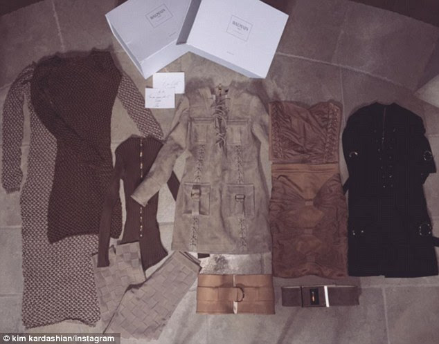 That's some seriously tight clothing! Kim also received some free Balmain clothes to wear once she loses her baby weight