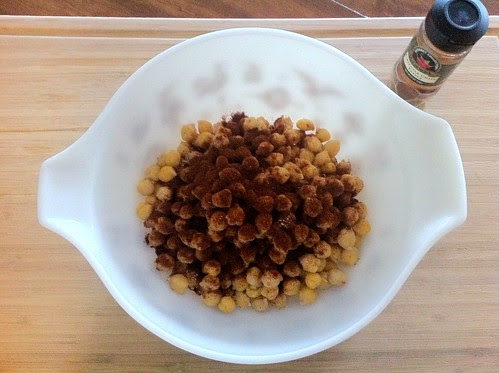 Smoked Chipotle Chile Powder Added to Chick Peas